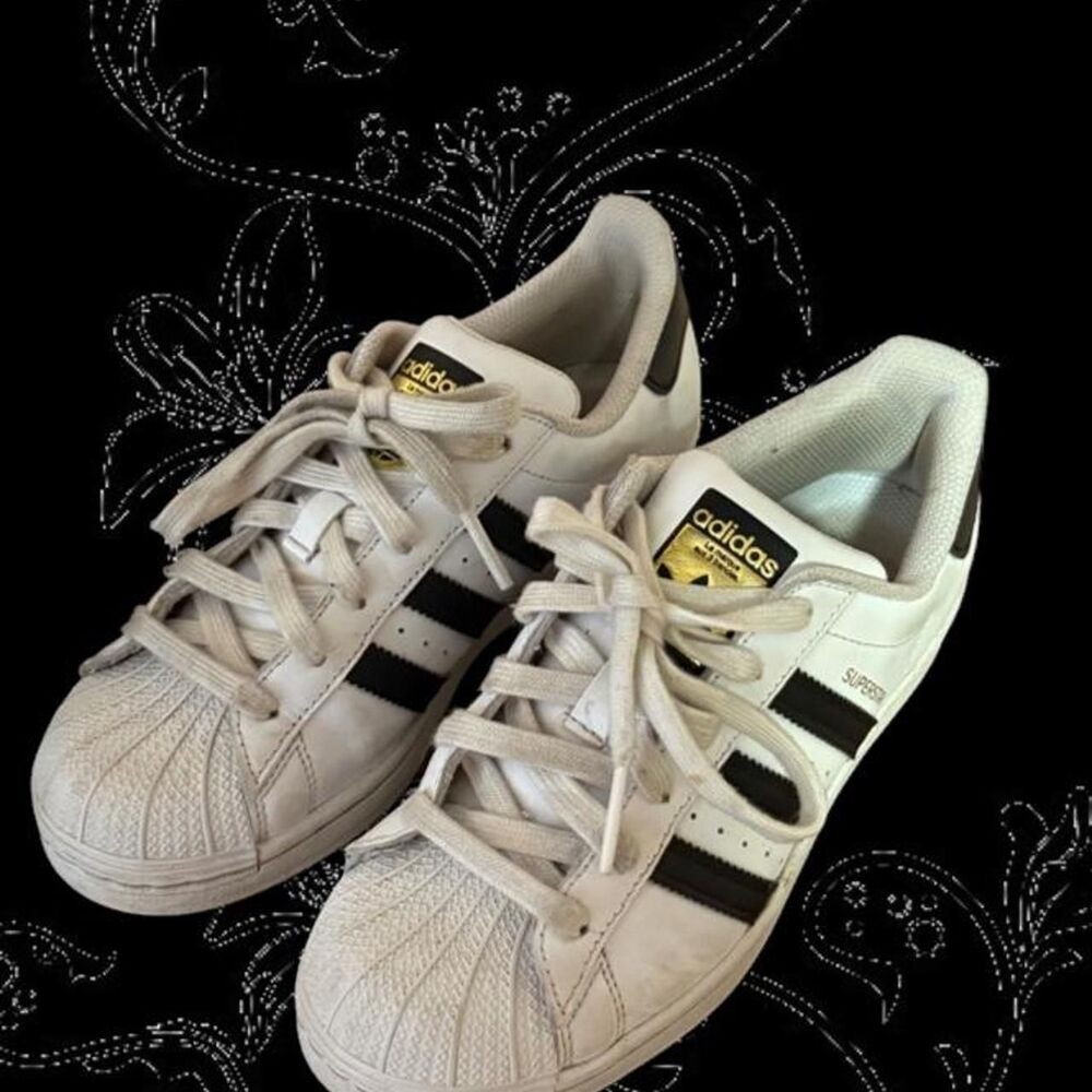 Adidas Women's White and Black Trainers